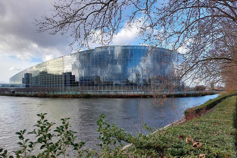 Euroopan parlamentti Ranskan Strasbourgissa. (Kuva: Johanna Välimetsä.)