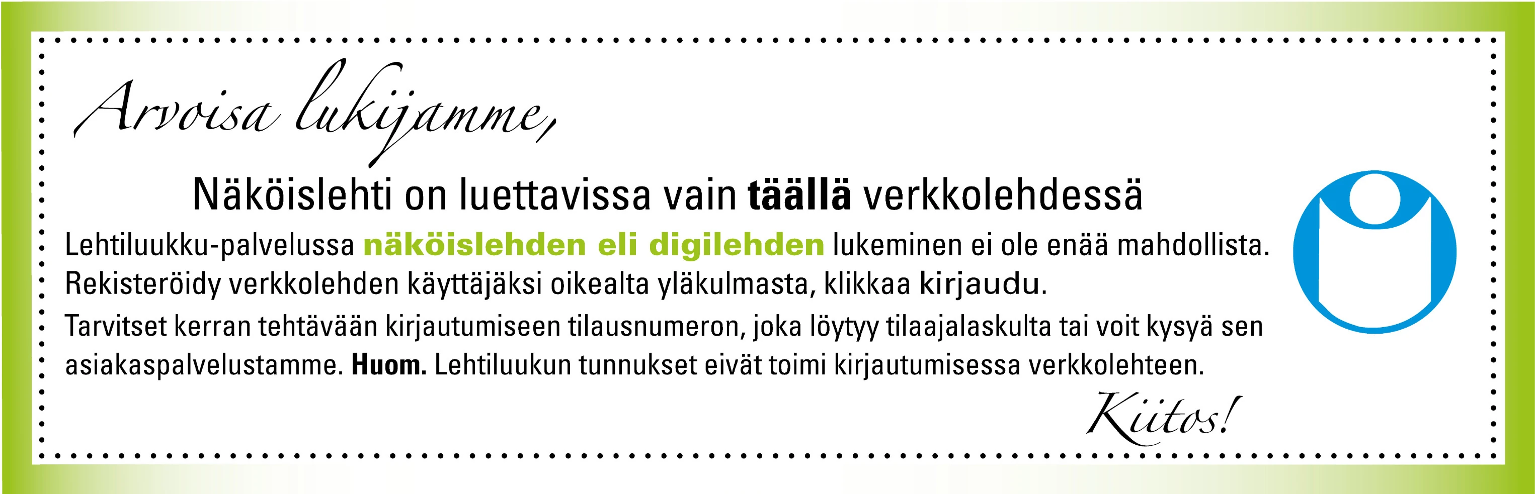 Näköislehti löytyy verkkolehdestä